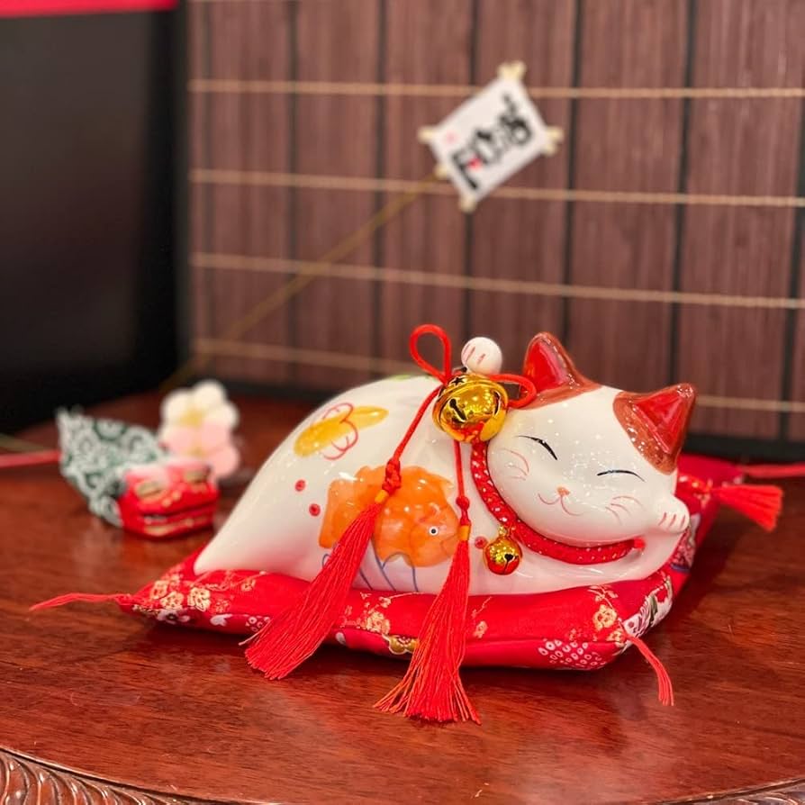 ひ*！様 新品未使用　開運招福猫　１０号　大きな　左手　招き猫　貯金箱　アイライ ひ*！様 新品未使用開運招福猫10号大きな左手招き猫貯金箱アイライ